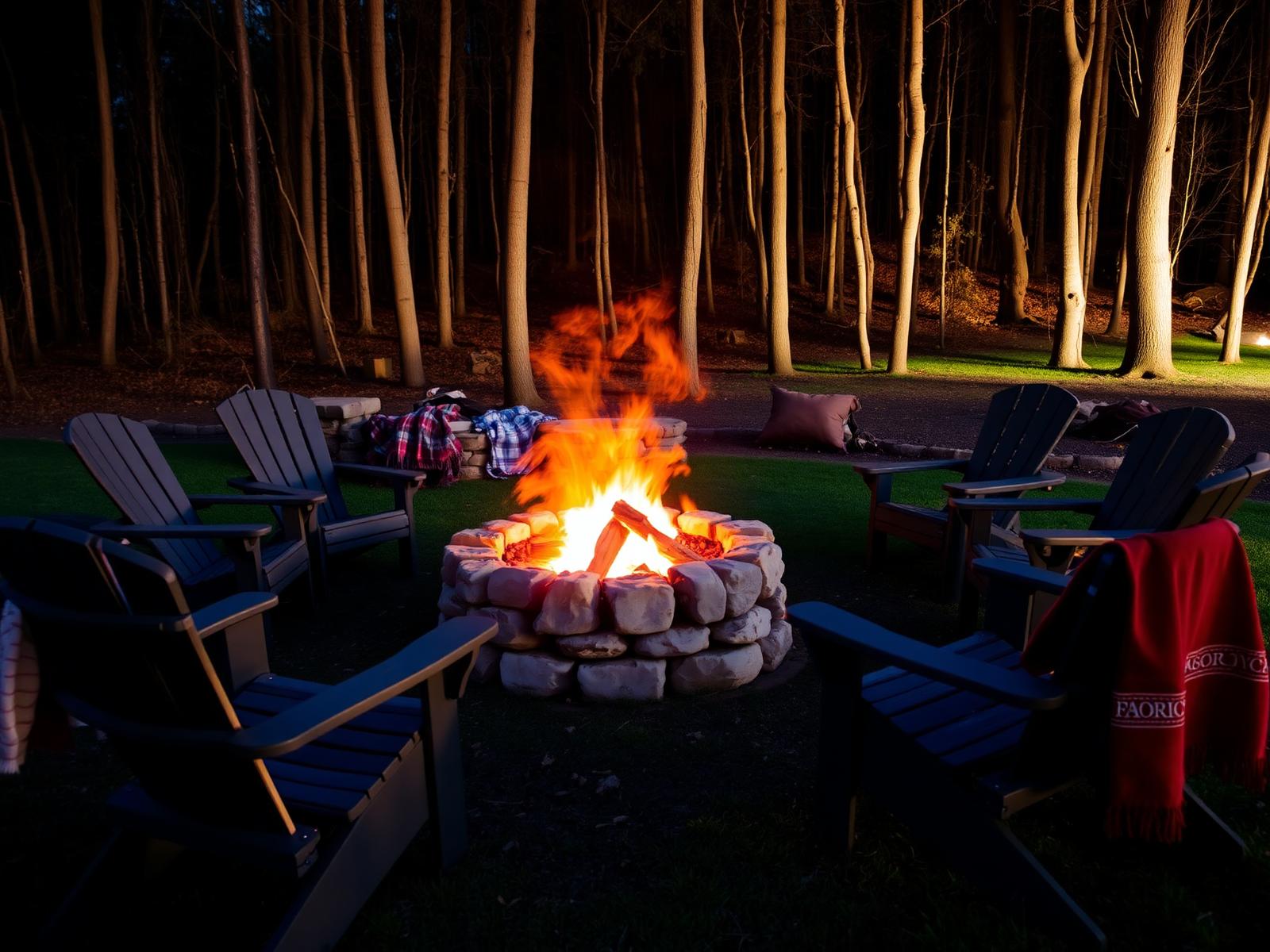 Firepit under the stars